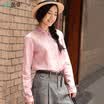 Yan Man INMAN 2017 autumn linen cotton embroidered lapel long sleeve art shirt female 1873011138 mud yellow XL