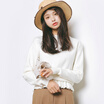 City plus CITYPLUS 2017 autumn&winter new women&39s art prodigy short section hem wooden ear long-sleeved sweater sweater CWYC179357 black uniform