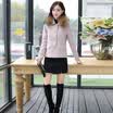 Markentsee 2017 new women&39s winter Korean fashion Slim temperament short section fur collar elegant simple wool coat jacket zx16102705 lotus color S