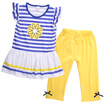Child Baby Girl Clothes Short Sleeves T-ShirtTrousers Pants 2Pcs Clothing Sets