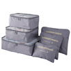 Merope Washing Bag Travel Bag 6pcs Baggage Bag Set Large Cosmetic Washing Laundry Bag Bag Gray