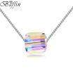 BAFFIN 2017 Square Crystal Pendant Necklaces Made With SWAROVSKI Elements Link Chain Choker For Women Daily Accessories