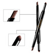 Soft color rouse double-headed eyebrow pencil 02 light brown eyebrow pencil 028g eyebrow powder 05g Waterproof anti-sweat does not blooming shape three-dimensional delicate eyebrow