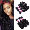 7A Peruvian Virgin Hair Loose Wave 3 Bundle Deals Unprocessed Virgin Hair Bundles Peruvian Loose Wave Wet And Wavy Human Hair