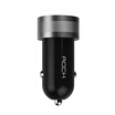 ROCK Metal Sitor Car Charger 5V 24A Fast Charge Dual Ports For iPhone Xiaomi Samsung Phone Travel LED Blue Light Charger