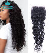 Indian Wet&Wavy Hair Closure 44 Free Middle 3 Part Lace Closure Grade 7a Virgin Indian Water Wave Closure Human Hair