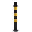 Tengchi CT reflective warning column red&white road column steel pipe warning column isolation pile road pile iron column anti-collision column 50cm thick yellow black warning column