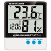 Yuhuaze portable electronic hygrometer thermometer with time desktop hanging outdoor