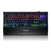 Golden field K19 metal panel 104 key suspended blazing marquees Computer light guide axis mechanical keyboard black green axis eat chicken keyboard