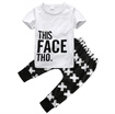 children small summer clothes top cross suit outfit set age 0 - 5y