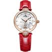 EBOHR Womens Watch Red Strap Waterproof Mechanical Watches
