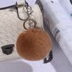 Antarctic nanJiren car pendant jewelry rex rabbit fur ball car key ring pendant black