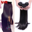 Virgin Peruvian Straight Human Hair Extensions 3 Bundles Unprocessed Peruvian Virgin Hair Weave Bundles Natural Black Color