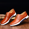 New Men Casual Shoes Leather Breathable Holes Luxury Brand Flat Shoes for Men