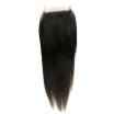 Queen Hair Peruvian Straight Closure 7A Unprocessed Human Hair Peruvian Closure With Bleached Knots Free Part