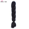 Ishow 24inch Synthetic Braiding Hair Pure Color HighTemperature KanekalonJumbo Braid Hair Extensions Crochet Yaki Texture 1pc100g