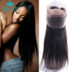 8A 360 Lace Frontal Straight Natural Hairline With Baby Hair Virgin Indian Straight 360 Frontal Closure