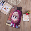 NEW Kids Baby Girl Masha And The Bear Party Dress Vest Skirt Toddler Clothes CA