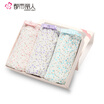 City ladies ladies underwear small floral sweet ladies combination underwear 3 loaded DK6308 powder purple blue uniform