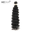 HCDIVA Peruvian Deep Wave Hair Weave 1Pcs only Natural Black Can be Dyed or Bleached NO shedding No Tangle