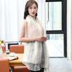 STORY Of SHANGHAI Ladies Woolen Scarf Warm & Warm Scarf Shawl Elegant Striped Pink