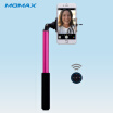 MOMAX Bluetooth selfie stick with remote control for iOS&Andriod Pink