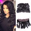 13x4 Brazilian Loose Wave Hair Lace Frontal Natural Color Ear to Ear Loose Wave Lace Frontal Closure