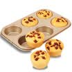 Cook Cooker CHEF MADE Bakery Mold 6 with Cup Maffen Non-stick Cake Pattern Dinner Bag Large Oven Tools Champagne Gold WK9020