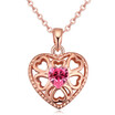 Heart Pendant Necklace For Women Rose Gold Color Austrian Crystal High Quality Gift Bride Wedding Jewelry 20593