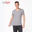 INTERIGHT short-sleeved T-shirt mens cotton round neck shirt 2 pieces gray Navy XL