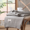 Large bed DAPU blanket home textiles cotton A class multi-functional line carpet weaving blanket office blanket home blanket sofa blanket gray small broken point 1150g 150 180cm