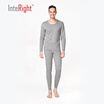 INTERIGHT men plus velvet thick warm brushed warm underwear light gray gray M