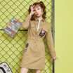 Semir dress 2020 autumn dress skirt long sleeve skirt college wind students thin shirt skirt 17316140012 bleached XL