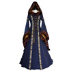 Vintage Style Renaissance Womens Costume Medieval Maiden Halloween Fancy Cosplay Over Dress