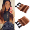 Ombre 1b30 Straight human hair ombre 12-24inch 4 bundles peruvian brazilian indian ombre hair extension free shipping