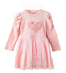 Pinks Baby Girls Princess Dresses Party Spring 3D Heart Tulle Tutu Dress 2-7Y