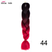Silky Strands 24 100g Ombre Synthetic Braiding Hair Extensions For Crochet Braids Kanekalon Jumbo Braids Two Tone Ombre Color 1p