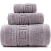 Sanli combed cotton class A baby can be auspicious satin stalls cut cashmere towel towel towel towel three sets of gift box silver gray