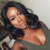 Glueless Short Bob Wigs Brazilian Human Remy Lace Front Natural Wave Wigs For Black Women Combs And Adjust Belt