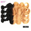 BHF Hair Indian Virgin Remy Hair Body Wave Ombre Human Hair Two Tone Ombre T1B27 Colored Hair Weave Bundles