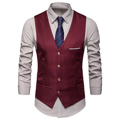 Men Formal Office Work Button Vest Tops Sleeveless Plus Size Outerwear Waistcoat
Men Formal Office Work Button Vest Tops Sleeveless Plus Size Outerwear Waistcoat