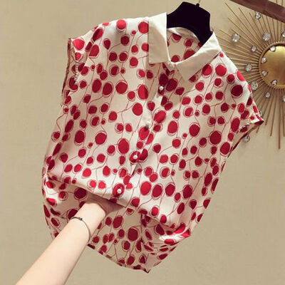 All-match Women Blouse Summer Retro Temperament Dot Print Blouse Vintage Short Sleeve Lapel Loose Casual Tops Shirt
All-match Women Blouse Summer Retro Temperament Dot Print Blouse Vintage Short Sleeve Lapel Loose Casual Tops Shirt