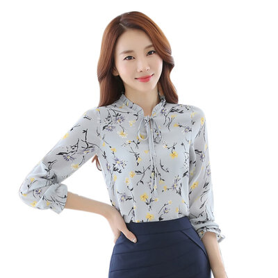 Autumn Ladies Chiffon Blouse Long Sleeve Shirts Casual Print Floral Tops Womens Clothing
Autumn Ladies Chiffon Blouse Long Sleeve Shirts Casual Print Floral Tops Womens Clothing