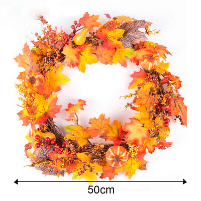 Gobestart 50cm Berry Maple Leaf Fall Door Wreath Door Wall Ornament Thanksgiving Day
Gobestart 50cm Berry Maple Leaf Fall Door Wreath Door Wall Ornament Thanksgiving Day