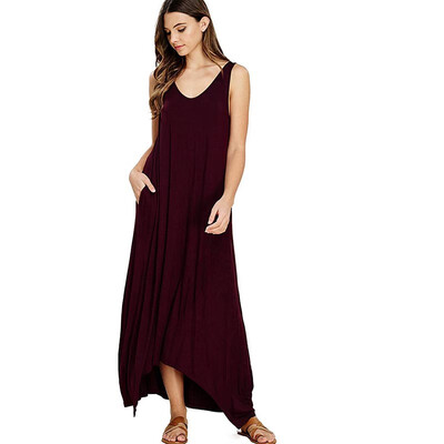 2019 New Women Dress Vest Sling Family Summer Dress Beach Sexy Pocket Long robe femme Irregular Sleeveless Dress
2019 New Women Dress Vest Sling Family Summer Dress Beach Sexy Pocket Long robe femme Irregular Sleeveless Dress