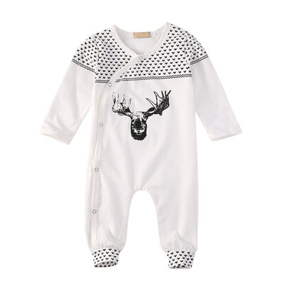 New Cute Baby Boys Romper Newborn Baby White Deer Print Long Sleeve Baby Christmas Clothes Romper Playsuit 1 Pc
New Cute Baby Boys Romper Newborn Baby White Deer Print Long Sleeve Baby Christmas Clothes Romper Playsuit 1 Pc