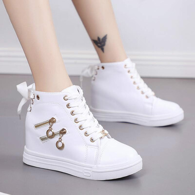 Women Wedge Platform Rubber Brogue Leather Lace Up High heel 6 cm Shoes Pointed Toe Increasing Creepers White Sneakers Zipper
Women Wedge Platform Rubber Brogue Leather Lace Up High heel 6 cm Shoes Pointed Toe Increasing Creepers White Sneakers Zipper
