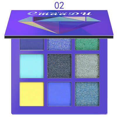 9 Colors Glitter Diamond Eyeshadow Palette Make up Palette Matte Shimmer Shine Pigmented Eye Shadow Powder
9 Colors Glitter Diamond Eyeshadow Palette Make up Palette Matte Shimmer Shine Pigmented Eye Shadow Powder