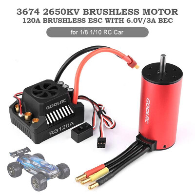 GoolRC 3674 2250KV Brushless Motor&120A Brushless Splash-Proof Electronic Speed Controller ESC with 60V3A BEC for 18 110 R
GoolRC 3674 2250KV Brushless Motor&120A Brushless Splash-Proof Electronic Speed Controller ESC with 60V3A BEC for 18 110 R