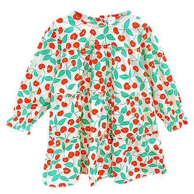 Casual Baby Girl Cherry Printed Long Sleeve Dress Outfits Kids Toddler Sweet Princess Dress Playwear Clothes
Casual Baby Girl Cherry Printed Long Sleeve Dress Outfits Kids Toddler Sweet Princess Dress Playwear Clothes